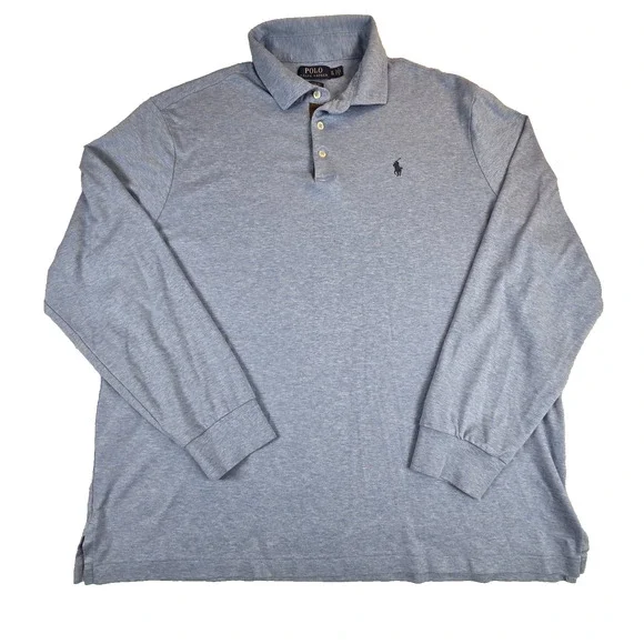 Polo Ralph Lauren Performance Classic Fit Shirt Mens XL Blue Cotton Long Sleeve - Picture 2 of 7